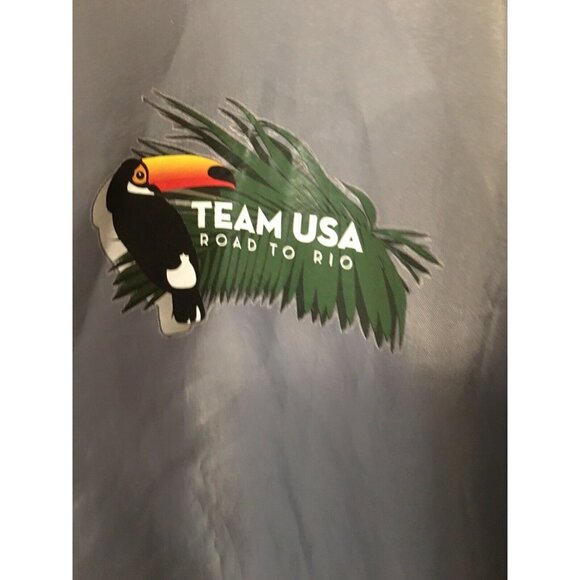 Olympic Team USA Windbreaker Jacket Road To‎ Rio 2016 Gray Adult Size Large - Picture 1 of 8